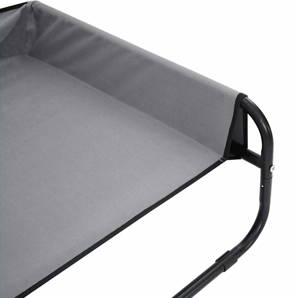 Krevet za psa Svijetlo siva 85 x 85 x 33 cm Čelik