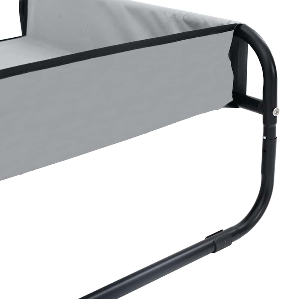 Krevet za psa Svijetlo siva 85 x 85 x 33 cm Čelik