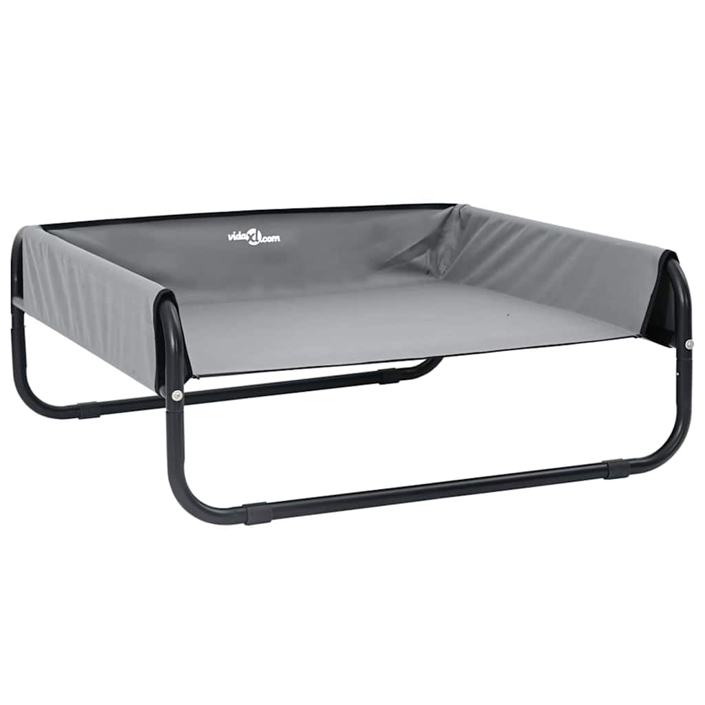 Krevet za psa Svijetlo siva 85 x 85 x 33 cm Čelik