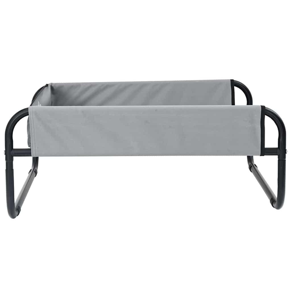 Krevet za psa Svijetlo siva 85 x 85 x 33 cm Čelik