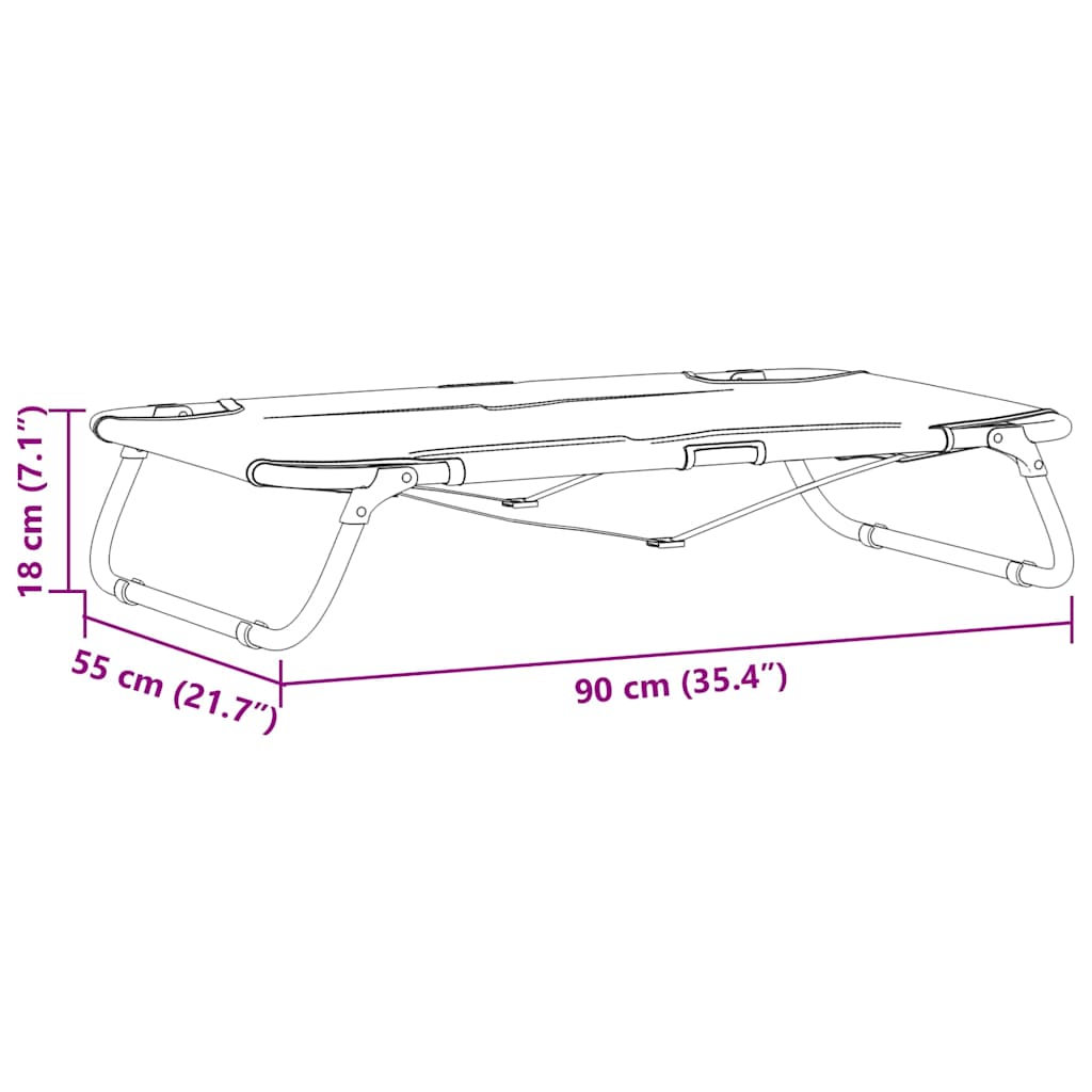 Krevet za psa Crna 90 x 55 x 18 cm Čelik