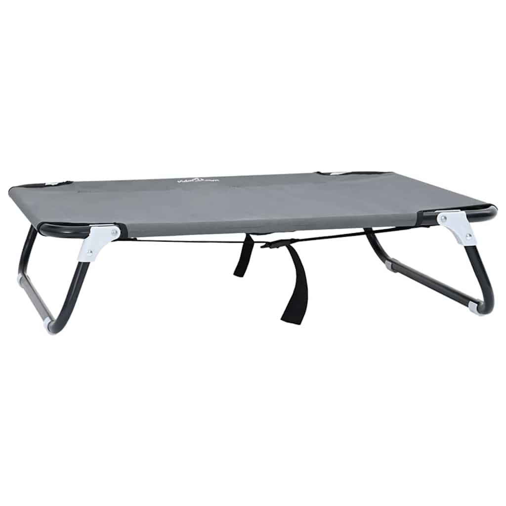 Krevet za psa Svijetlo siva 80 x 55 x 18 cm Čelik