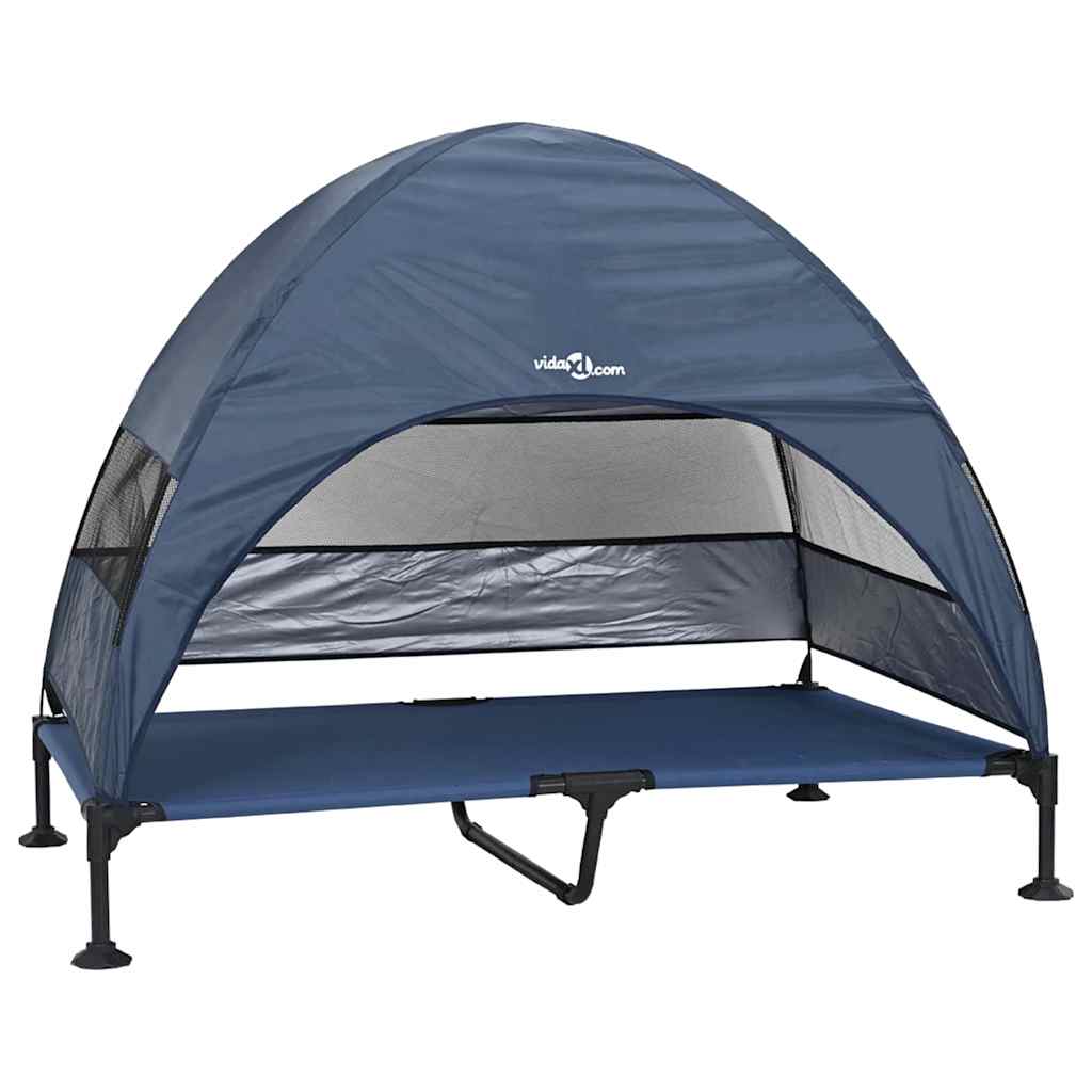 Povišeni krevet za pse Mornarsko plava 127 x 81 x 108 cm