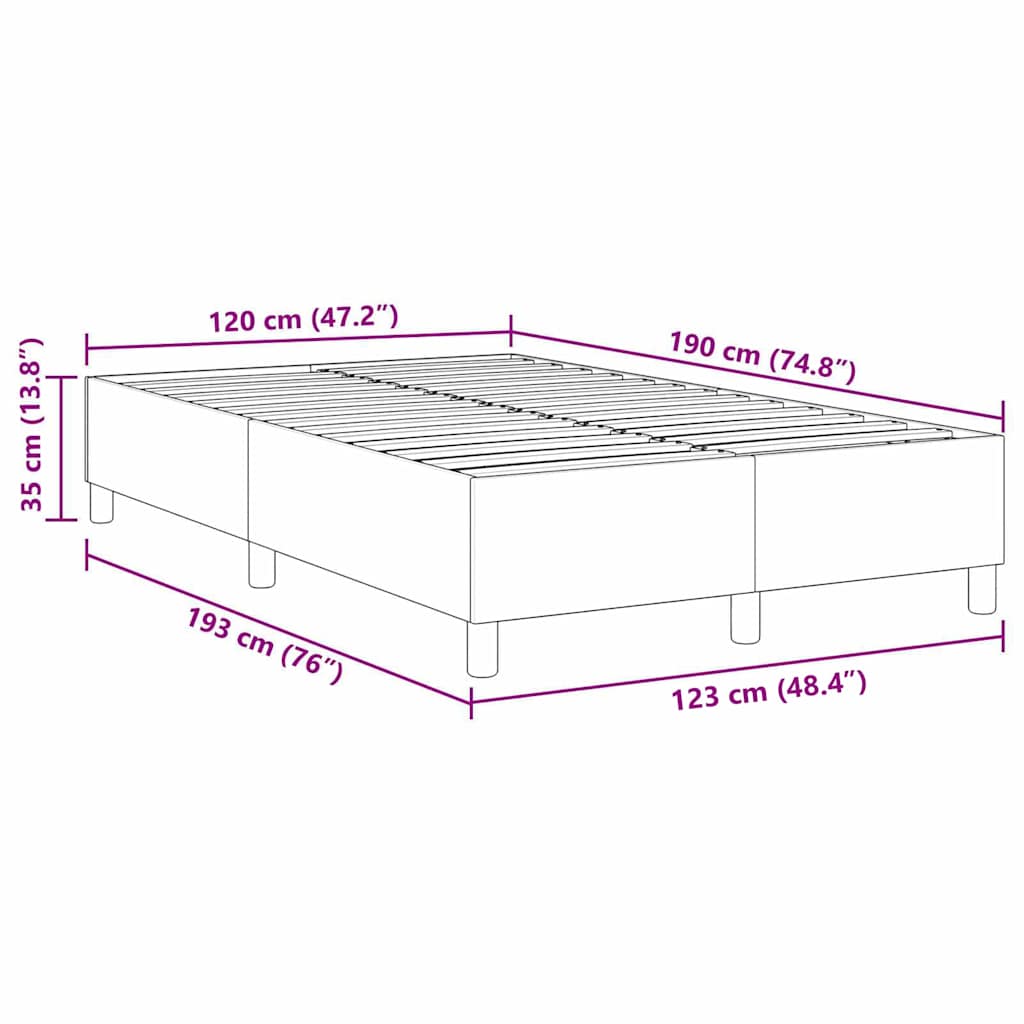 Krevetna platforma Krema 120 x 190 cm Kordura tekstil