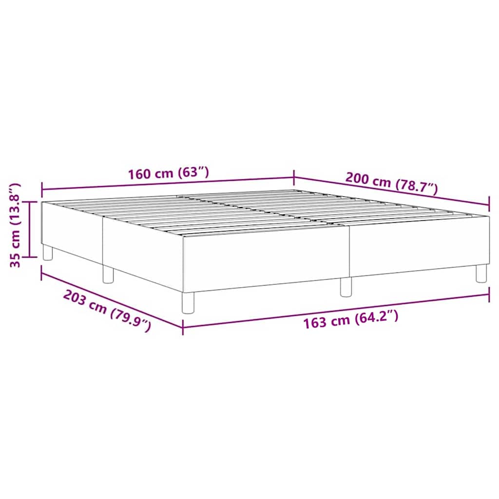 Krevetna platforma Krema 160 x 200 cm Kordura tekstil