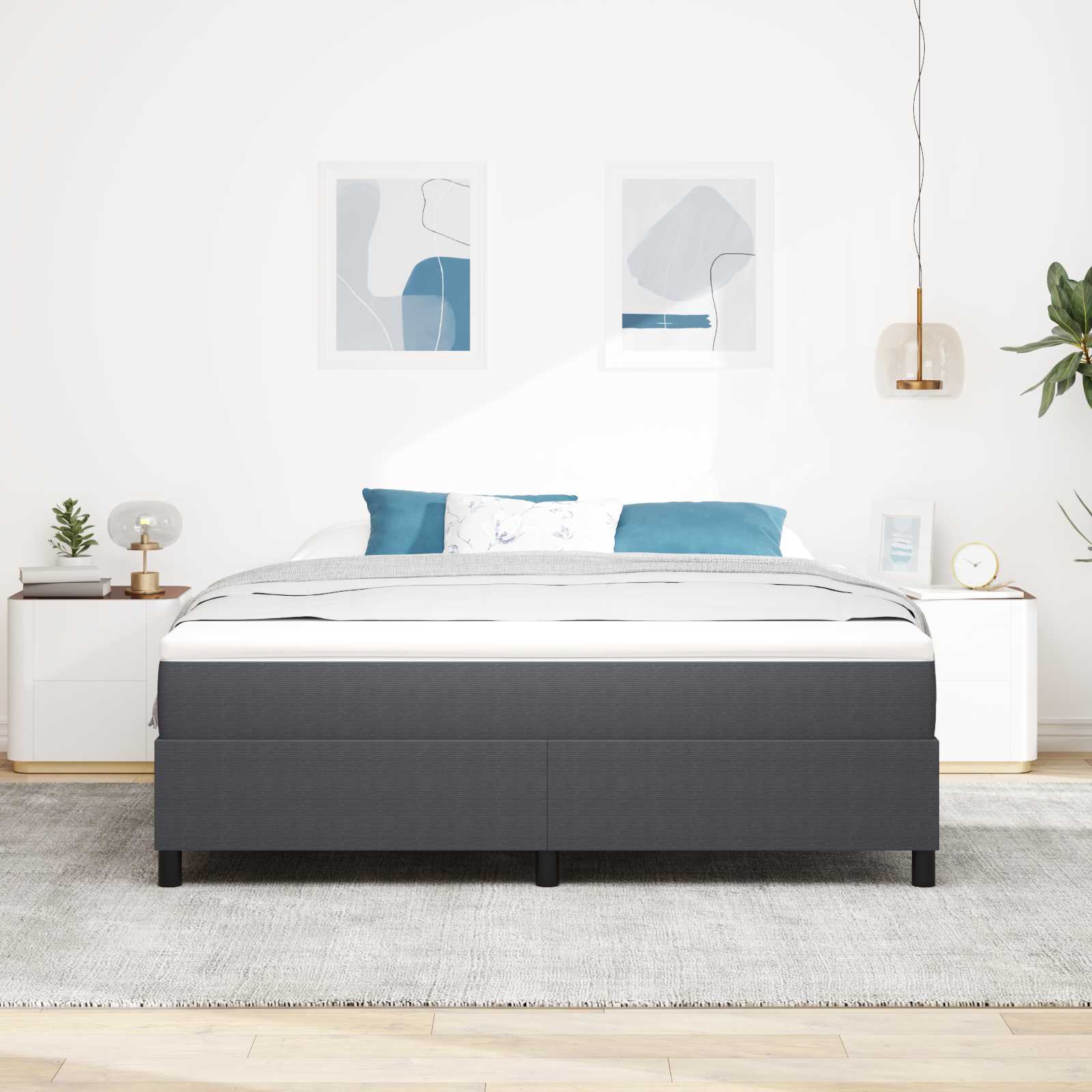 Krevetna platforma Tamno siva 180 x 200 cm Kordura tekstil