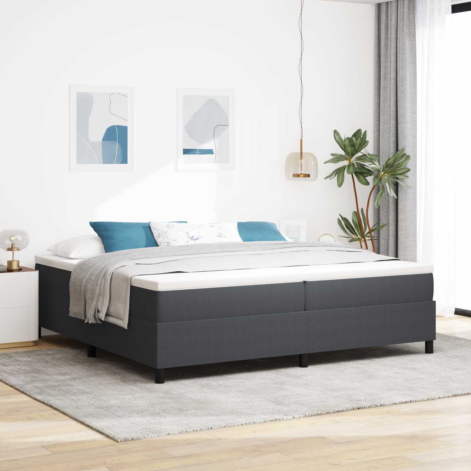 Krevetna platforma Tamno siva 200 x 200 cm Kordura tekstil