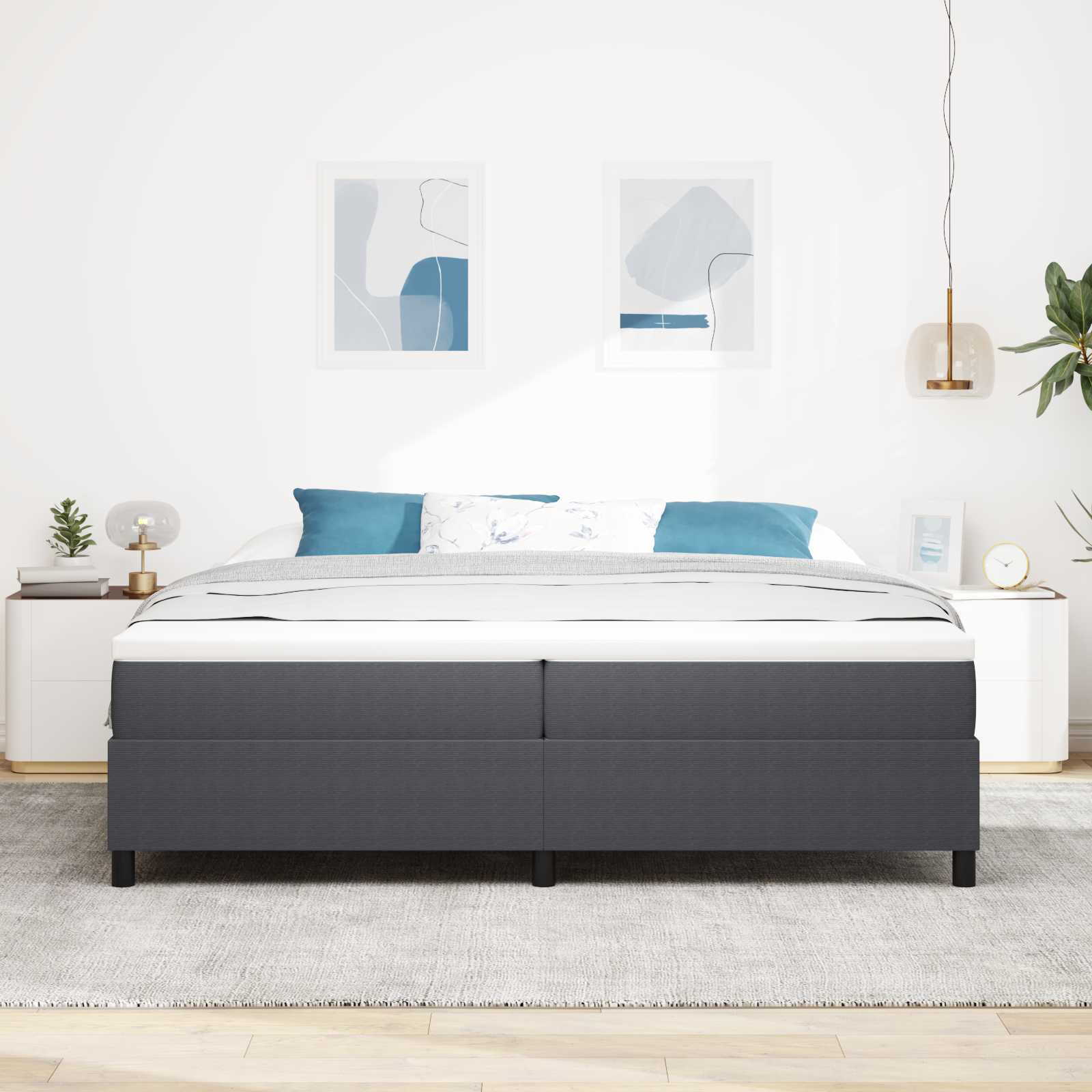 Krevetna platforma Tamno siva 200 x 200 cm Kordura tekstil