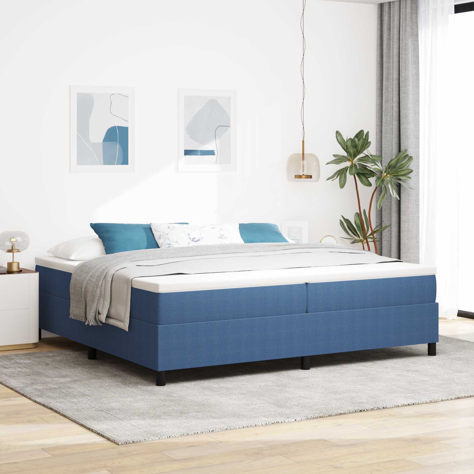 Krevetna platforma Plava 200 x 200 cm Kordura tekstil