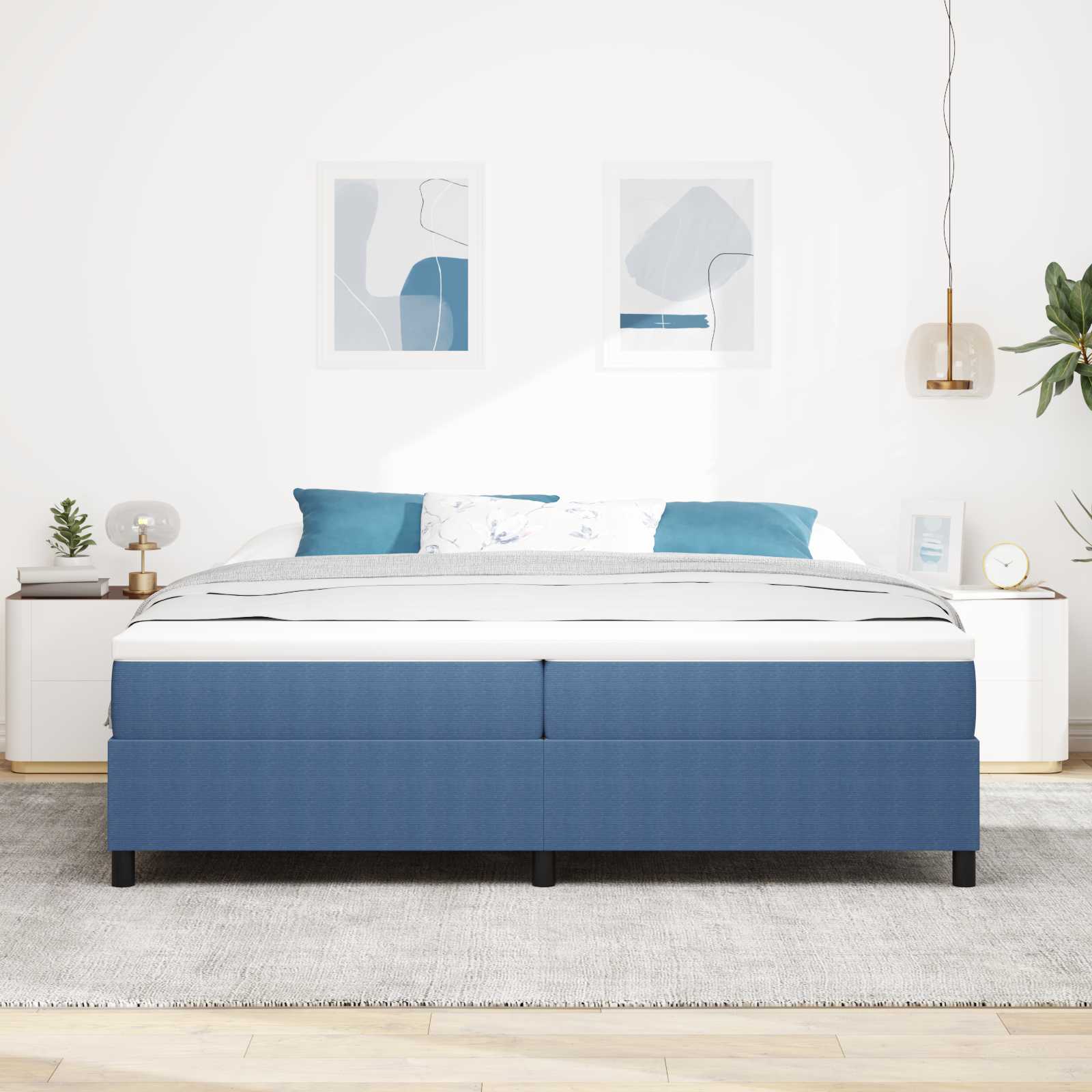 Krevetna platforma Plava 200 x 200 cm Kordura tekstil