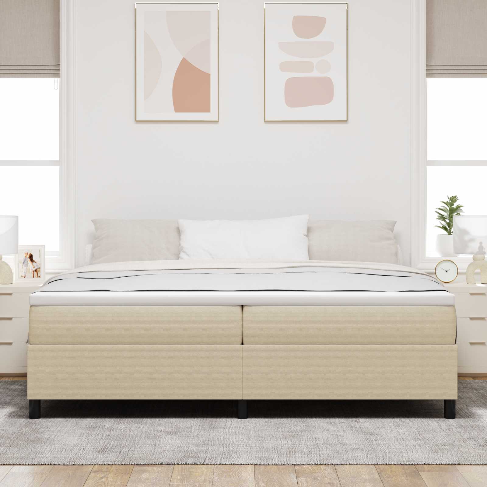 Krevetna platforma Siva zelena 200 x 200 cm Kordura tekstil