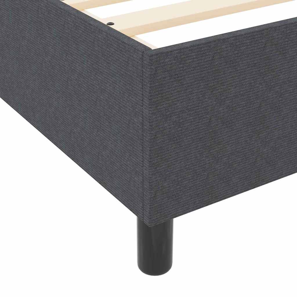 Krevet s opruga kutije Tamno siva i bijela 80 x 200 cm
