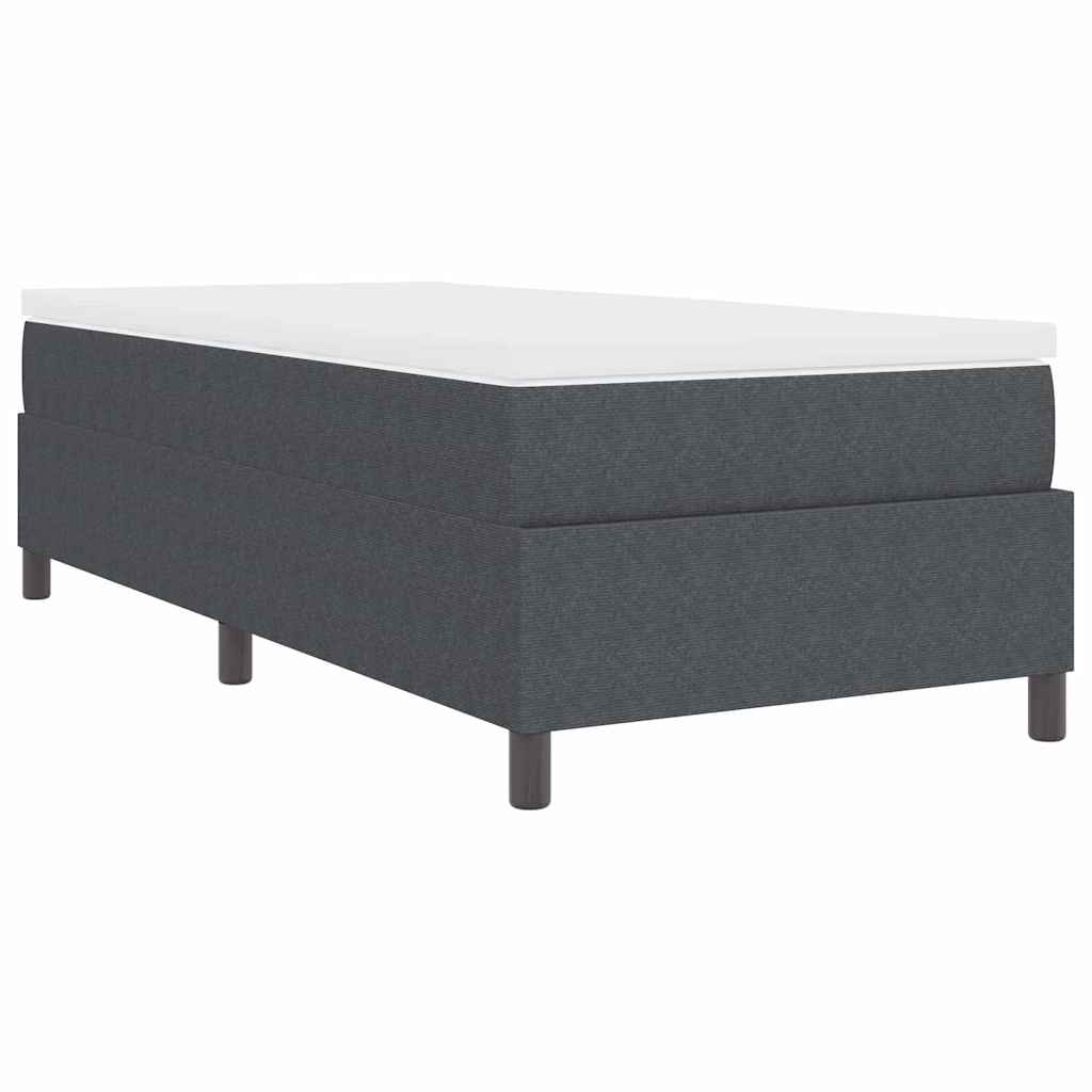 Krevet s opruga kutije Tamno siva i bijela 80 x 200 cm