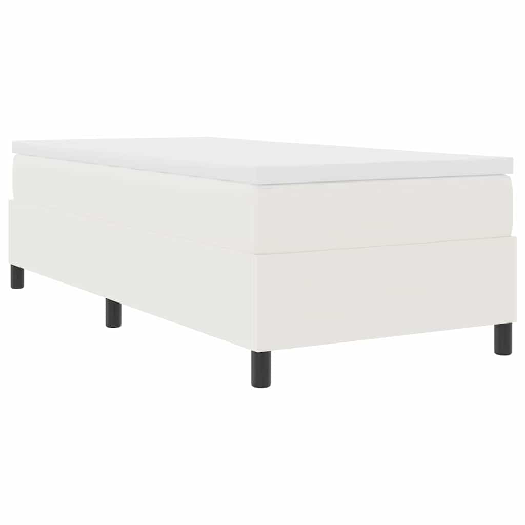 Krevet s opruga kutije Krema i bijela 90 x 200 cm