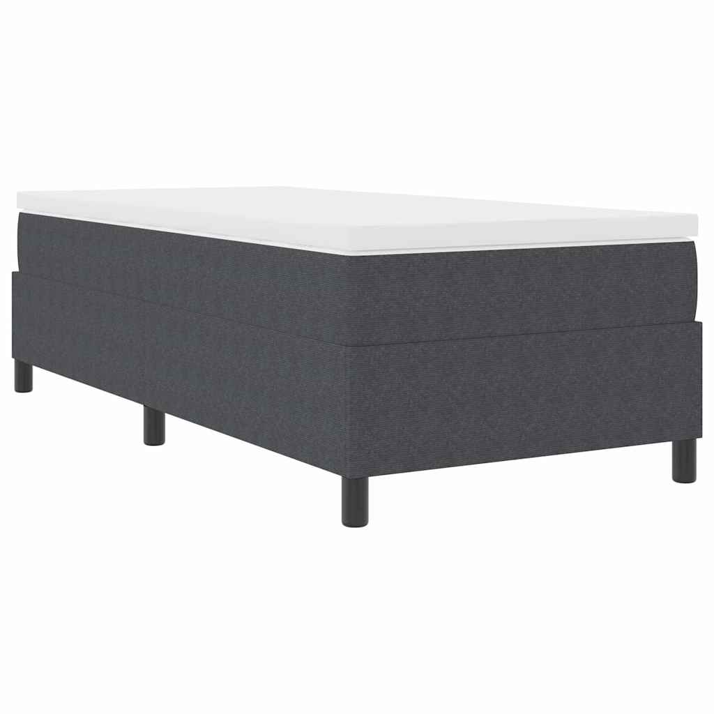 Krevet s opruga kutije Tamno siva i bijela 100 x 200 cm