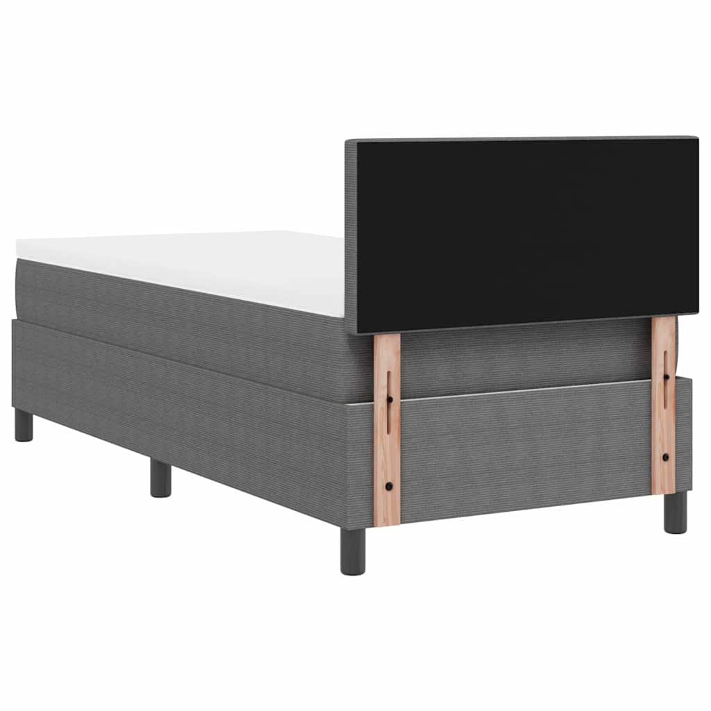 Krevet s opruga kutije Svijetlo siva i bijela. 80 x 200 cm