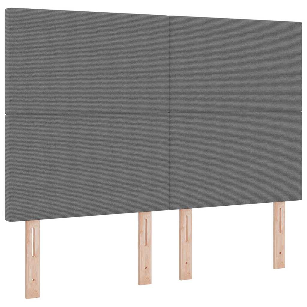 Krevet s opruga kutije Svijetlo siva i bijela. 140 x 200 cm