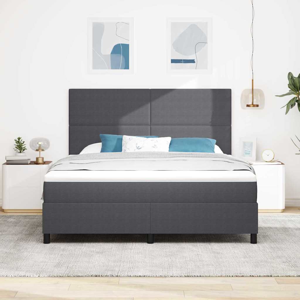 Krevet s opruga kutije Tamno siva i bijela 180 x 200 cm