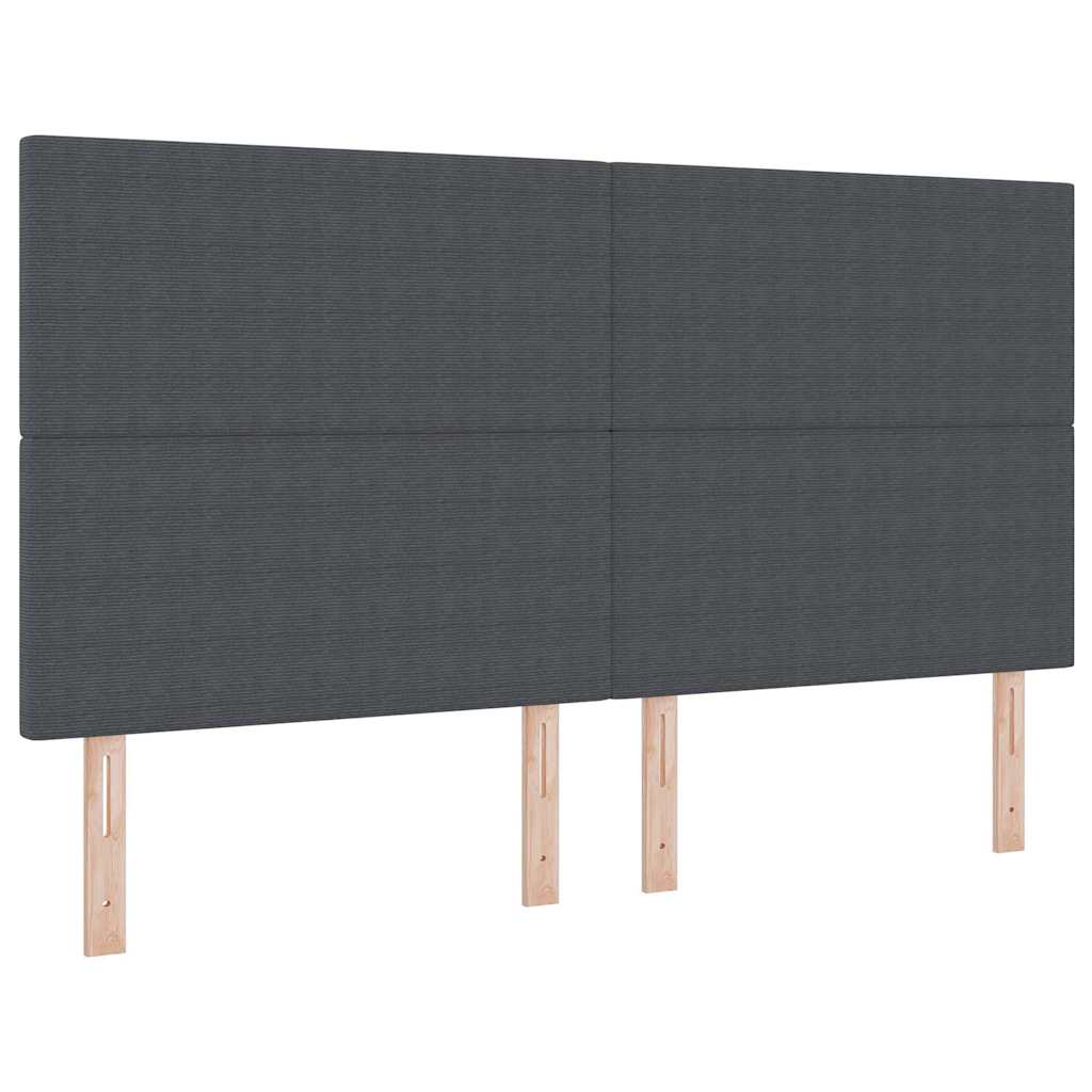 Krevet s opruga kutije Tamno siva i bijela 180 x 200 cm