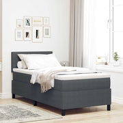 LED Box Spring Krevet Tamno siva i bijela 80 x 200 cm