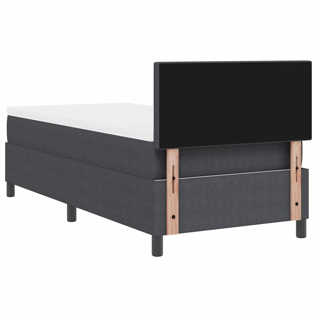 LED Box Spring Krevet Tamno siva i bijela 80 x 200 cm