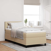LED Box Spring Krevet Svijetlo siva i bijela. 80 x 200 cm