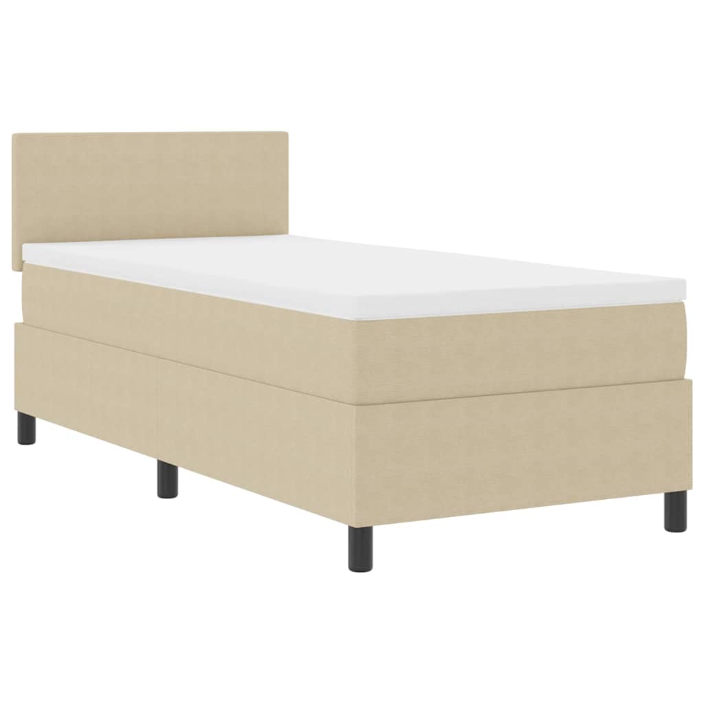 LED Box Spring Krevet Svijetlo siva i bijela. 80 x 200 cm