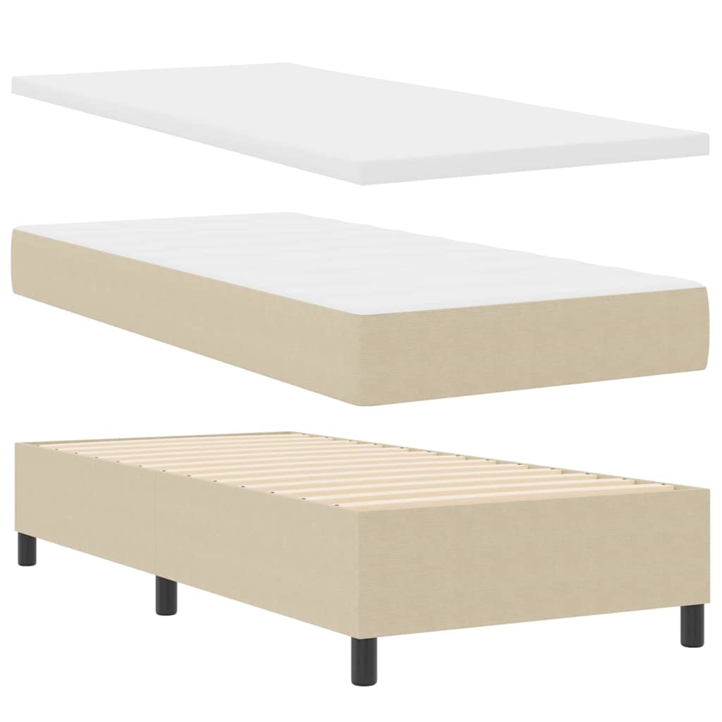 LED Box Spring Krevet Svijetlo siva i bijela. 80 x 200 cm