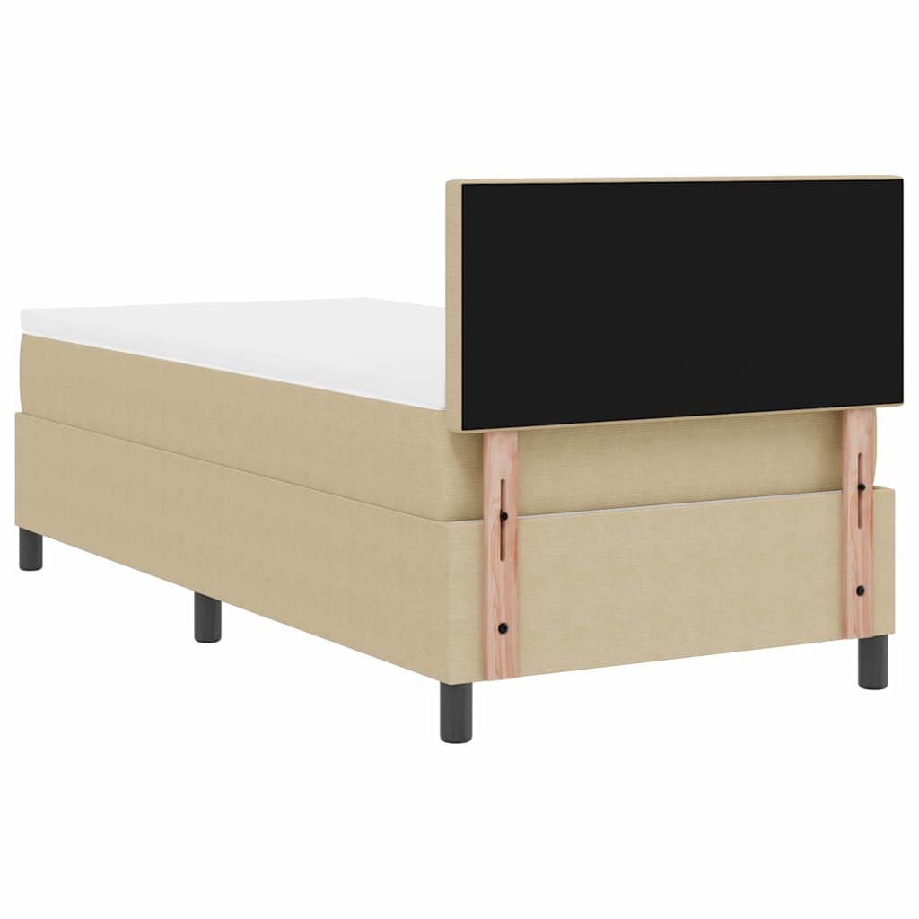 LED Box Spring Krevet Svijetlo siva i bijela. 80 x 200 cm