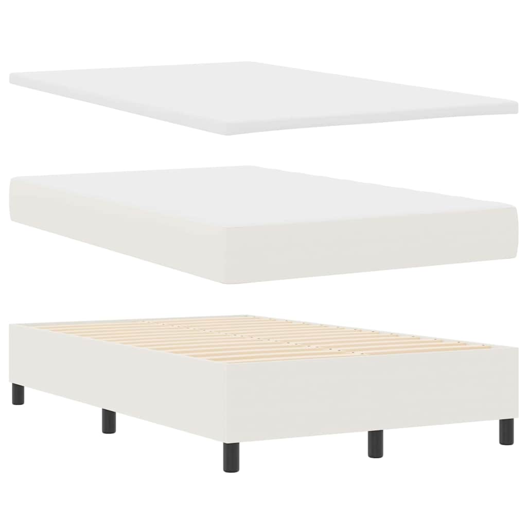 LED Box Spring Krevet s uzglavljem Krema i bijela 120 x 190 cm