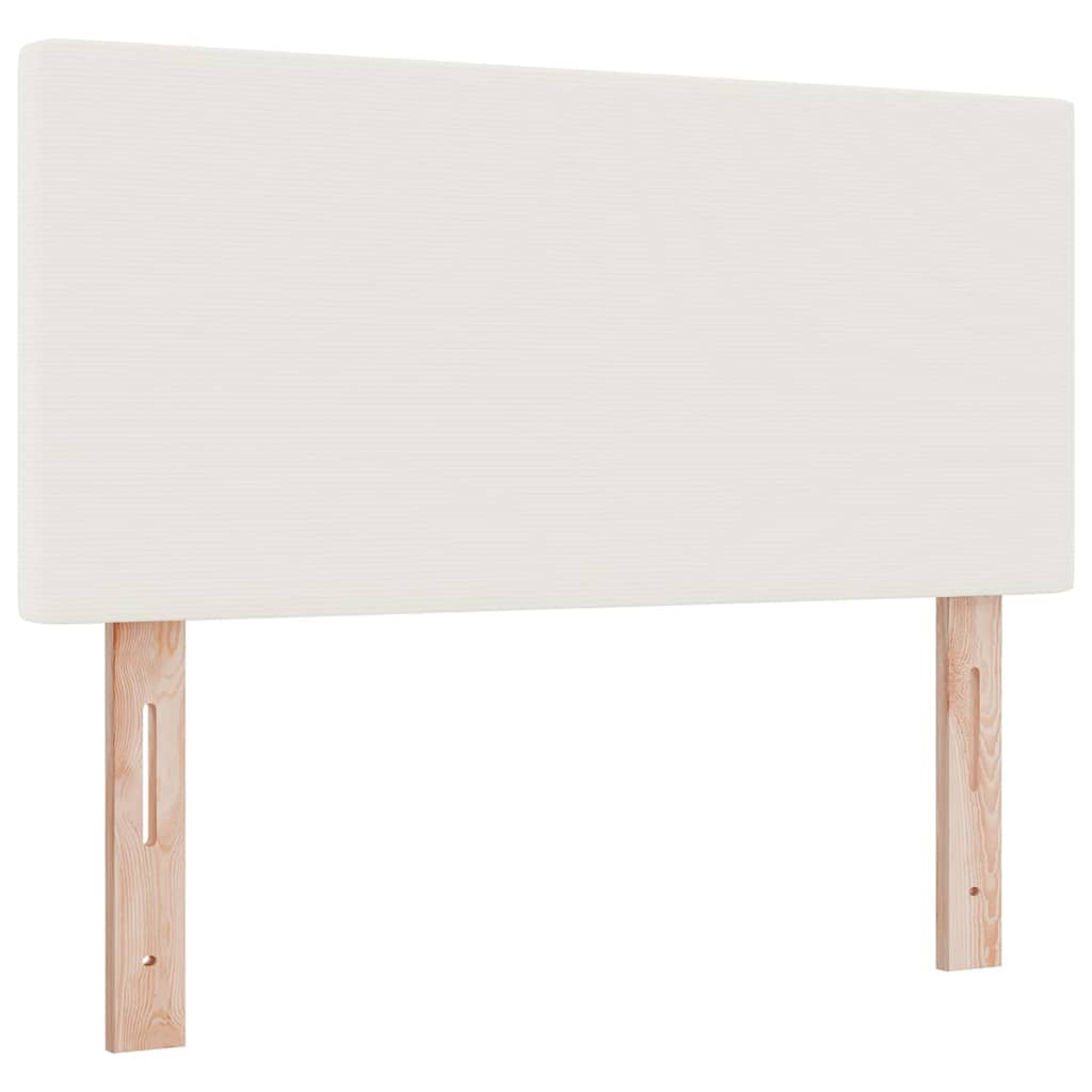 LED Box Spring Krevet s uzglavljem Krema i bijela 120 x 190 cm