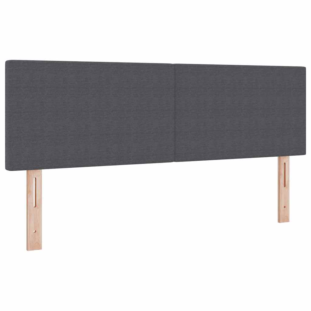 LED Box Spring Krevet Tamno siva i bijela 160 x 200 cm