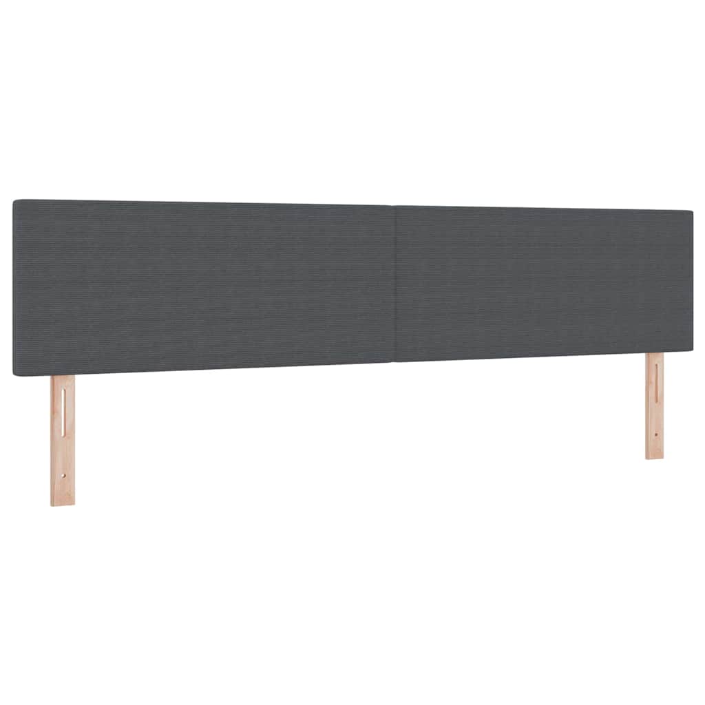 LED Box Spring Krevet Tamno siva i bijela 200 x 200 cm