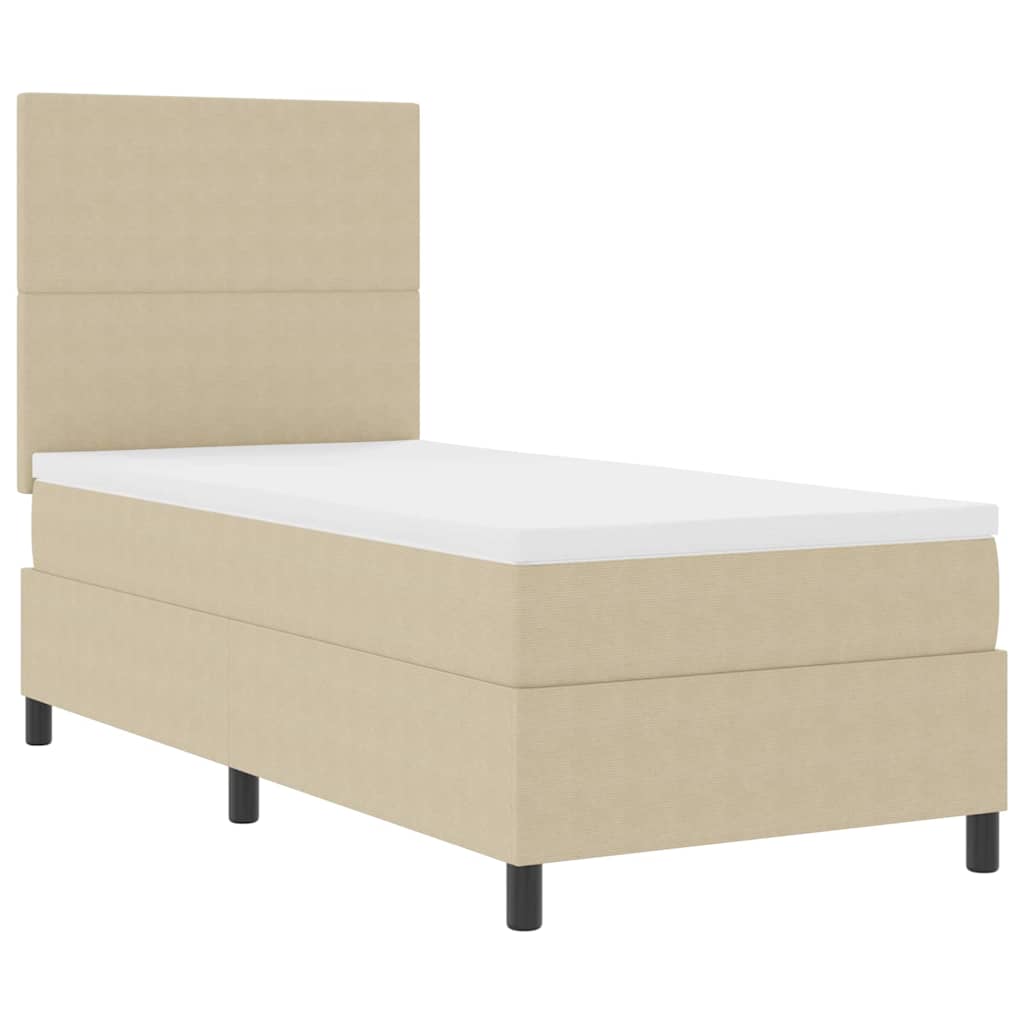 LED Box Spring Krevet Svijetlo siva i bijela. 80 x 200 cm