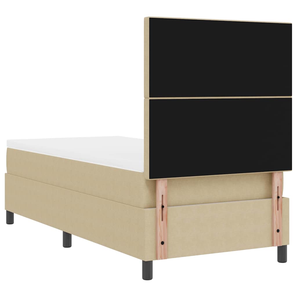 LED Box Spring Krevet Svijetlo siva i bijela. 80 x 200 cm