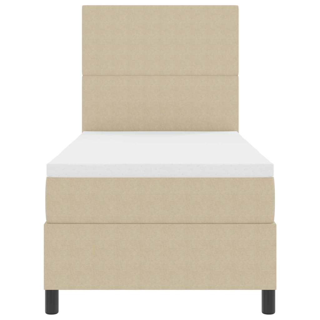 LED Box Spring Krevet Svijetlo siva i bijela. 80 x 200 cm