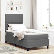 LED Box Spring Krevet Svijetlo siva i bijela. 90 x 190 cm