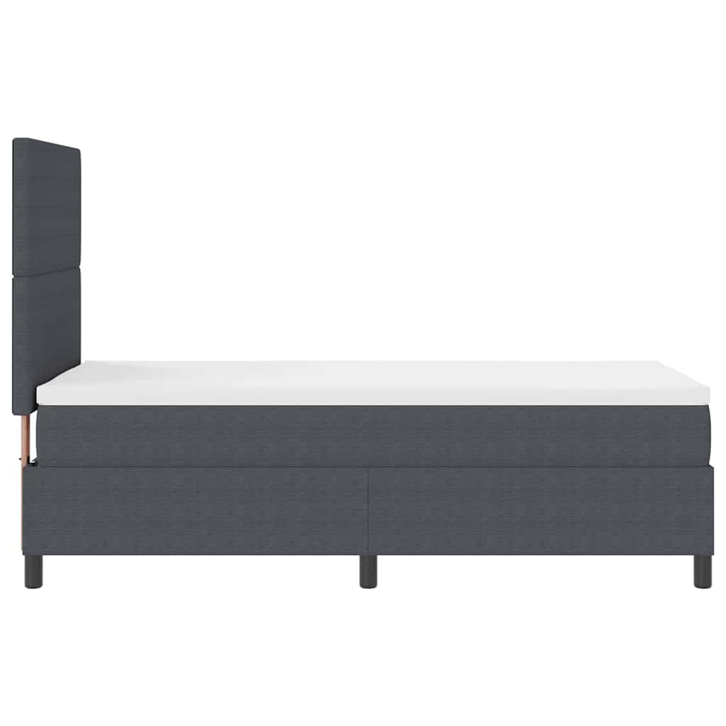 LED Box Spring Krevet Tamno siva i bijela 100 x 200 cm