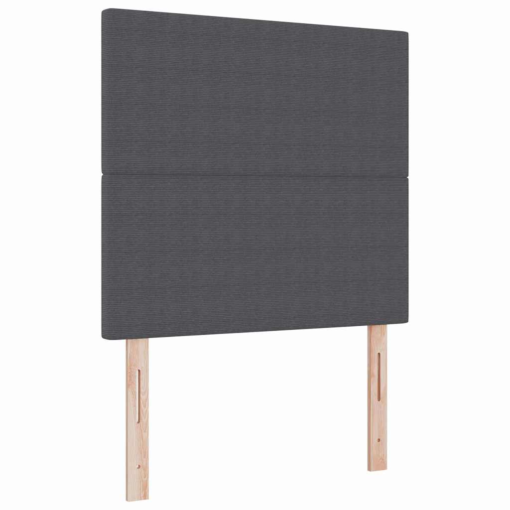 LED Box Spring Krevet Tamno siva i bijela 120 x 190 cm