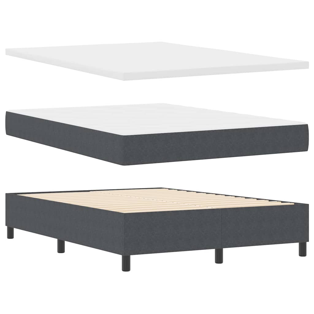 LED Box Spring Krevet Tamno siva i bijela 160 x 200 cm