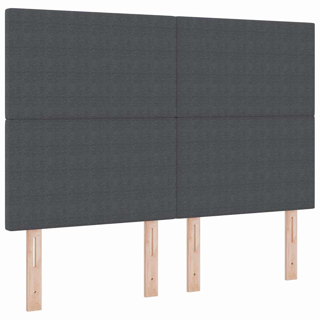 LED Box Spring Krevet Tamno siva i bijela 160 x 200 cm