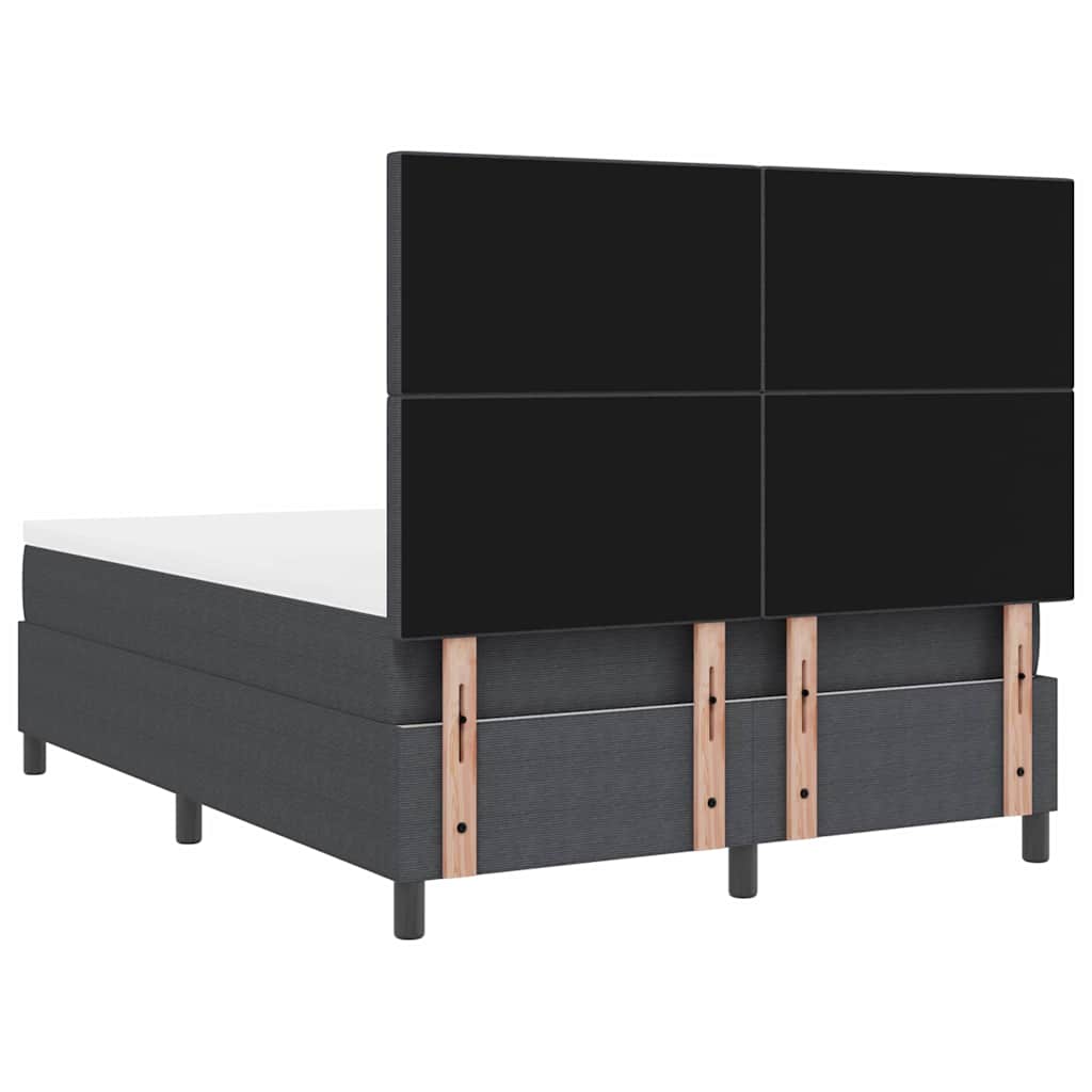 LED Box Spring Krevet Tamno siva i bijela 160 x 200 cm