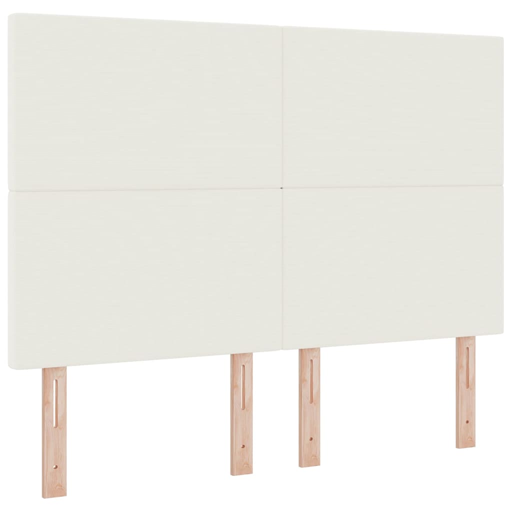 LED Box Spring Krevet s uzglavljem Krema i bijela 160 x 200 cm