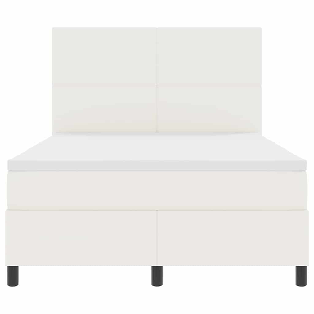 LED Box Spring Krevet s uzglavljem Krema i bijela 160 x 200 cm