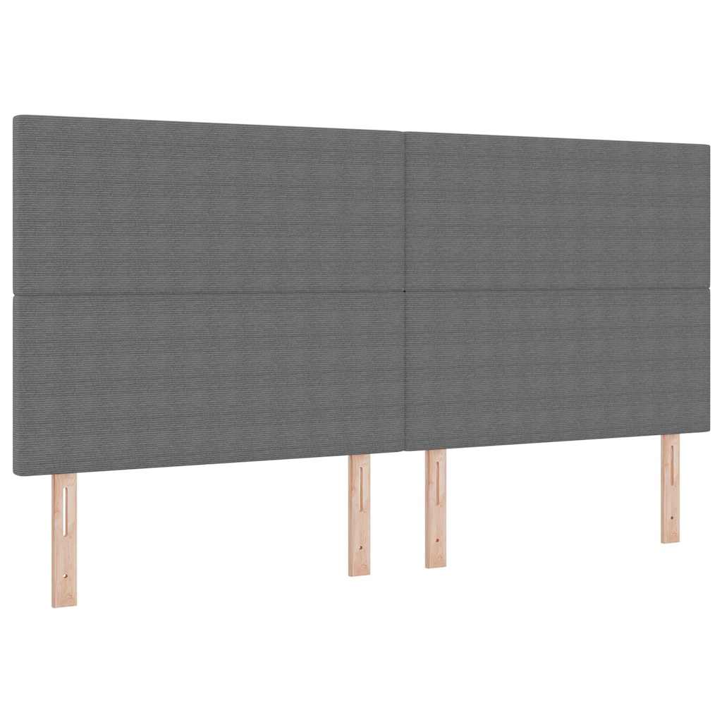 LED Box Spring Krevet Svijetlo siva i bijela. 200 x 200 cm