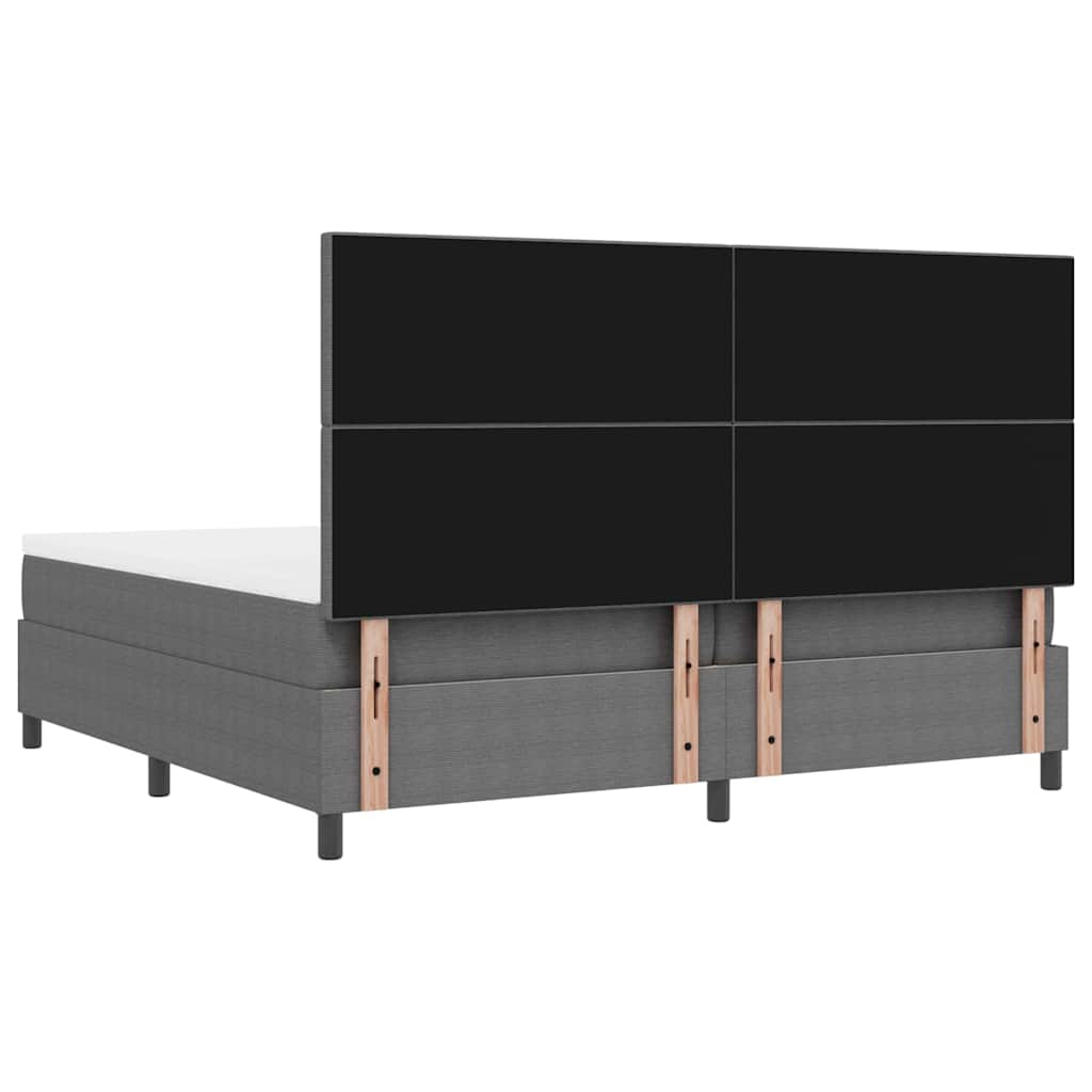 LED Box Spring Krevet Svijetlo siva i bijela. 200 x 200 cm