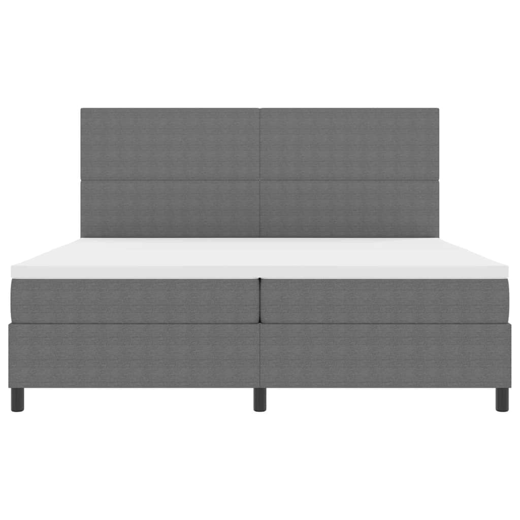 LED Box Spring Krevet Svijetlo siva i bijela. 200 x 200 cm