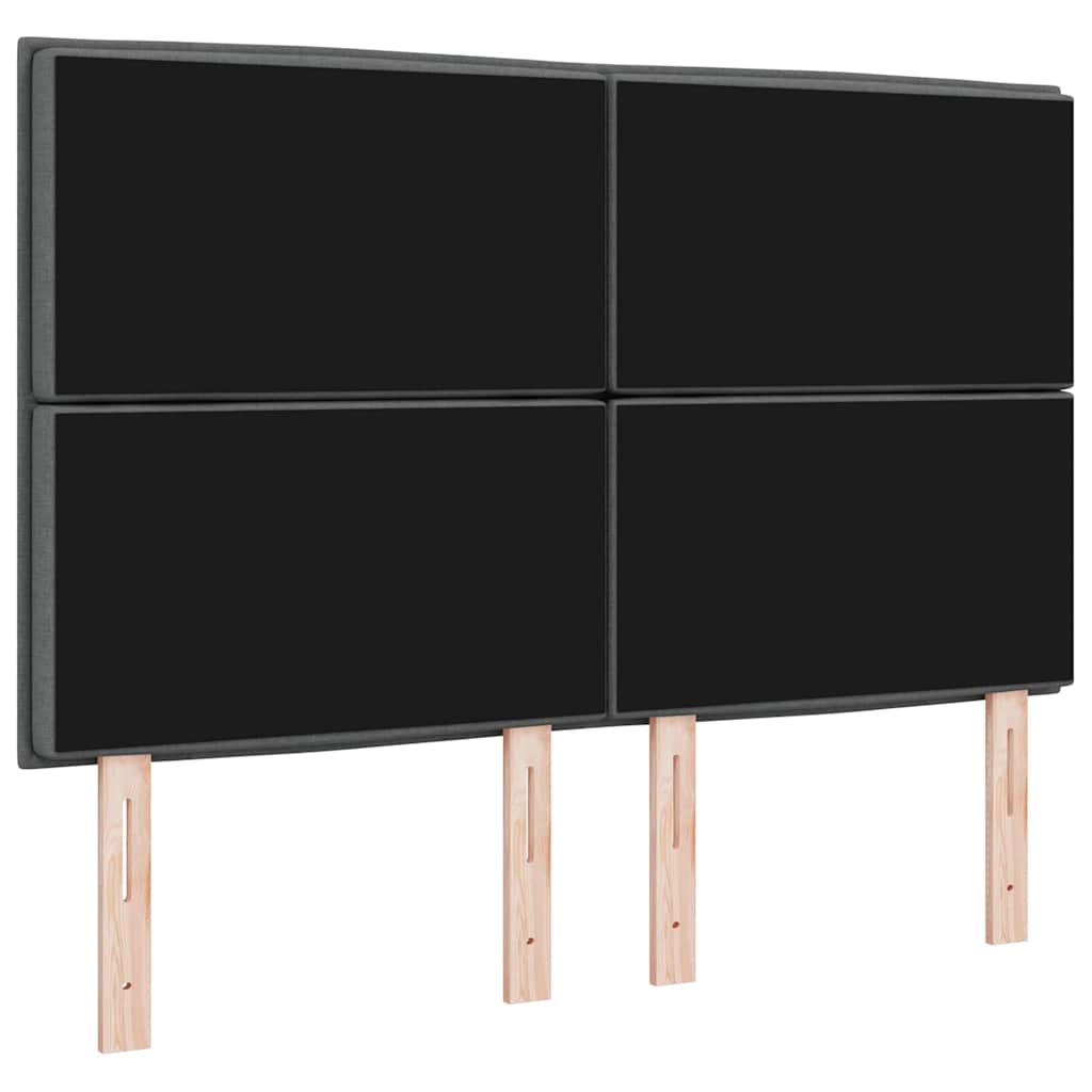 Uzglavlje Tamno siva 144 cm tkanina
