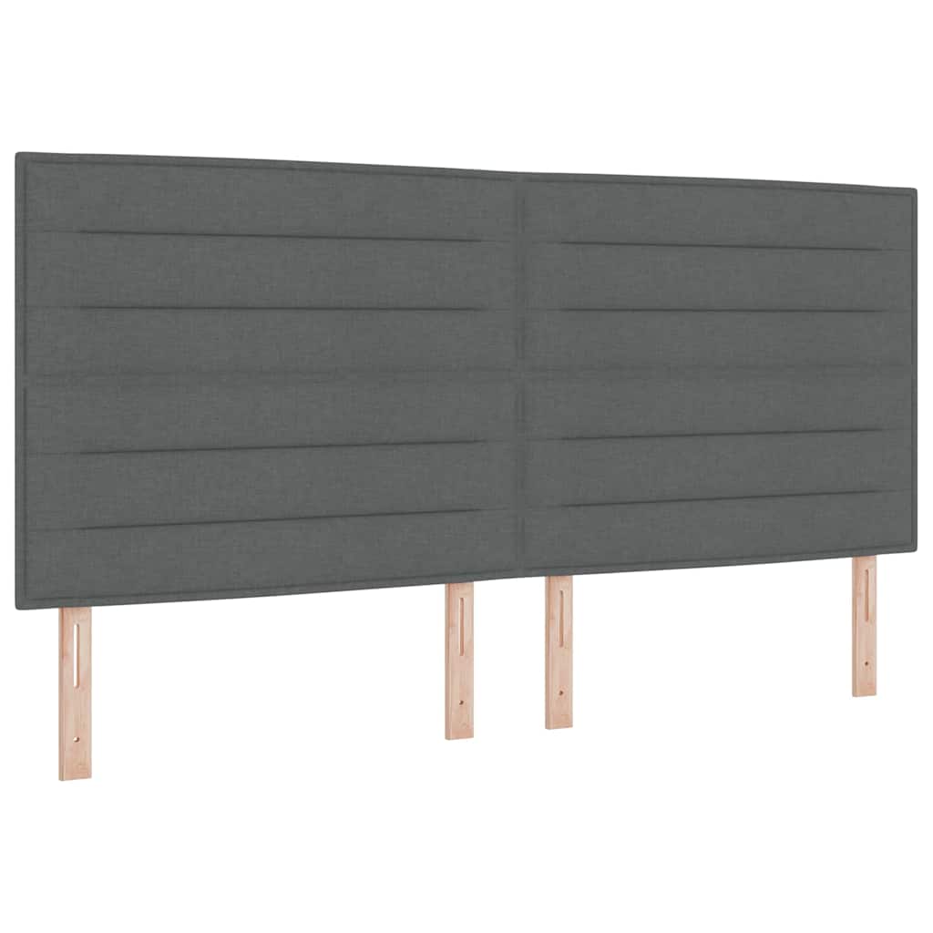 Uzglavlje Tamno siva 200 cm tkanina