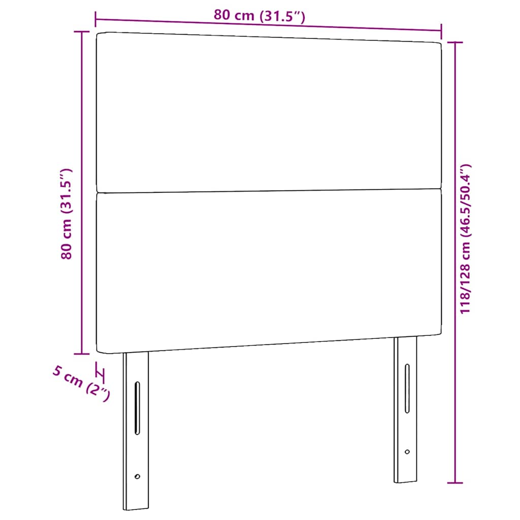 Uzglavlje Svijetlozeleni sivi 80 cm Kordura tekstil